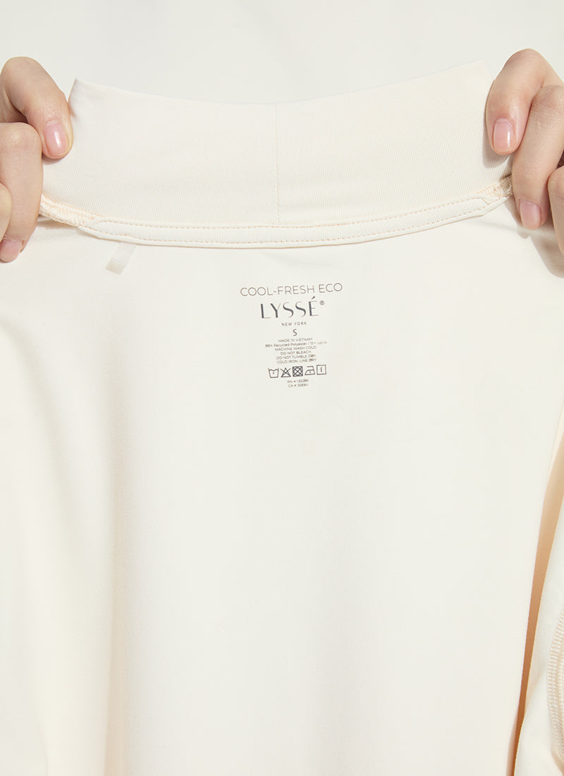Lysse Clara Mockneck Elbow Sleeve Top Mosswood