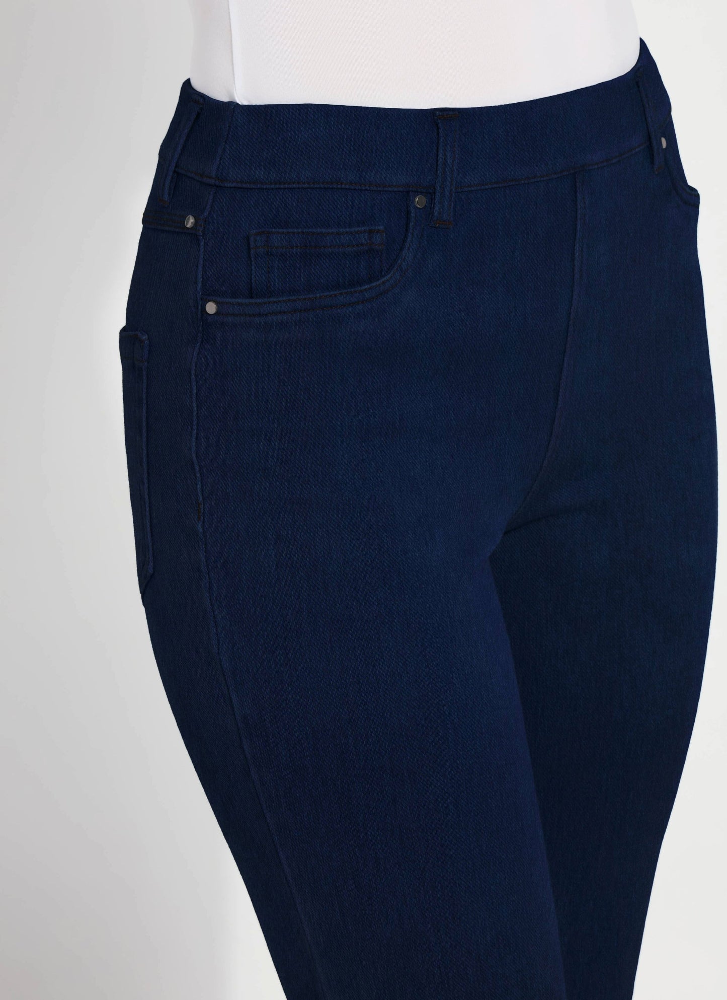 Lysse Billie Eyelet Straight Denim (26" Inseam) Bleached Blue