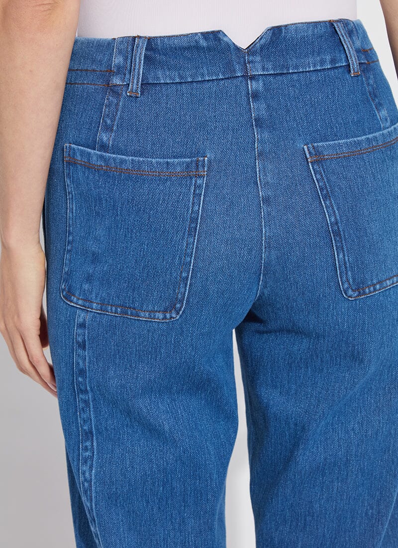 Lysse Winslet Cuffed Barrel Crop Denim (27" Inseam) White