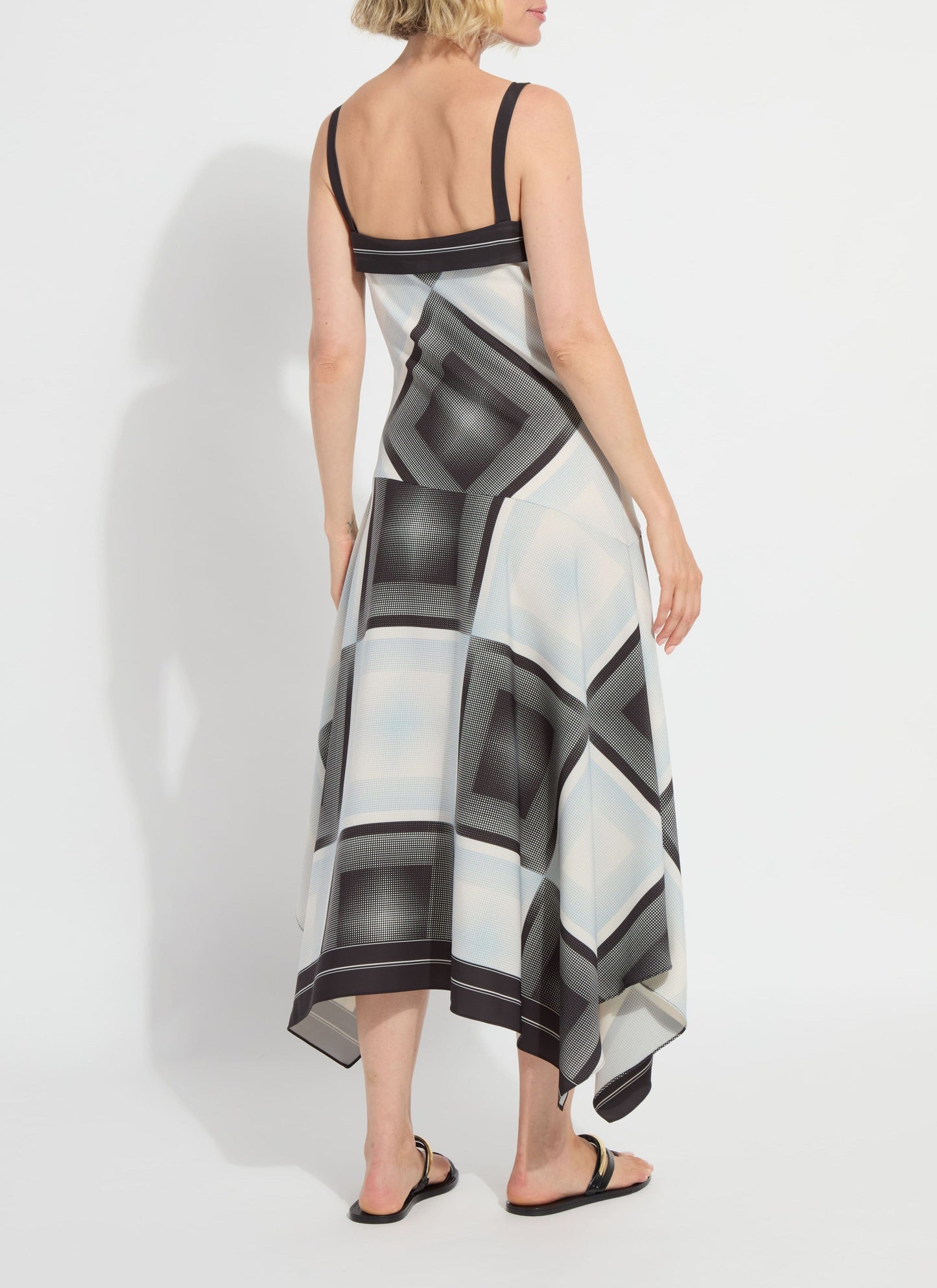 Lysse Sarai Handkerchief Asymmetric Dress Halftone Scarf