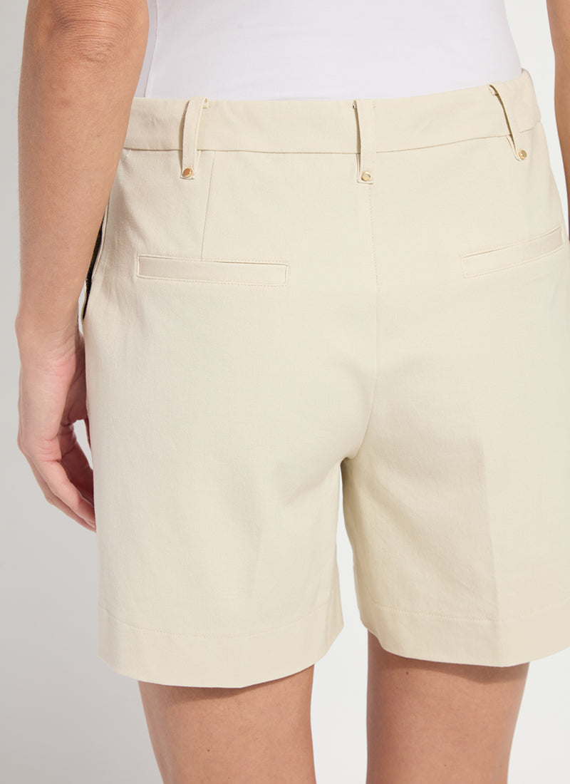 Lysse Amanda Twill Short - Sleek Beige (6" Inseam) Sleek Beige