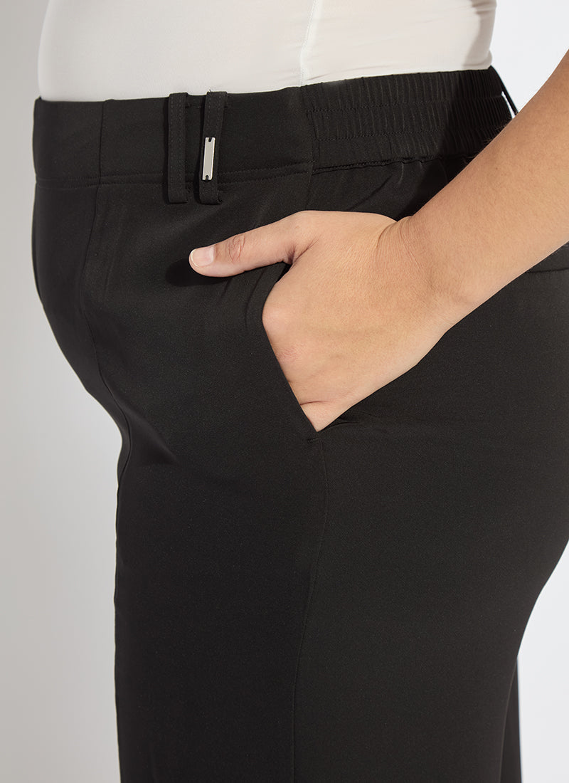 Lysse Ellison Elasticated Waistband Trouser Curvy (31" Inseam) Black