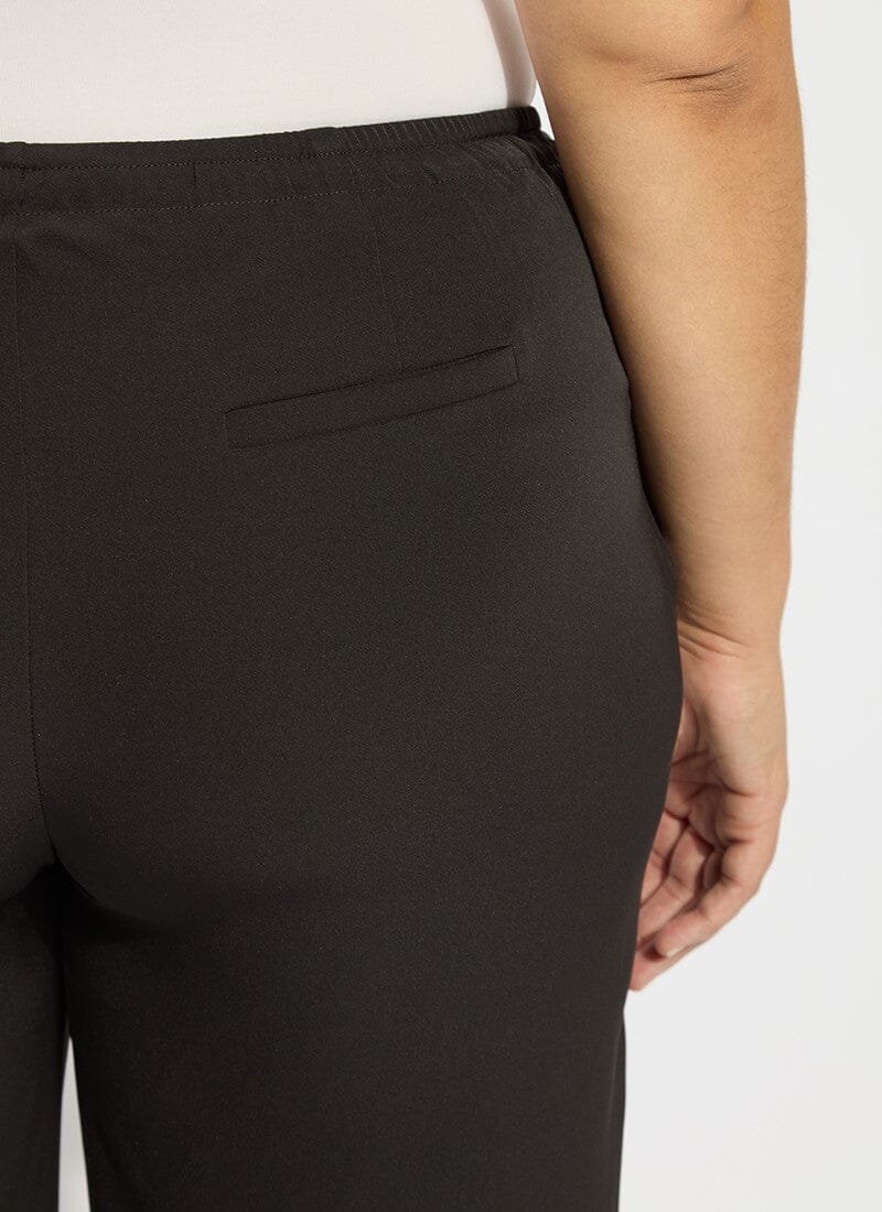 Lysse Genevieve Drawstring Trouser Curvy (28" Inseam) Black