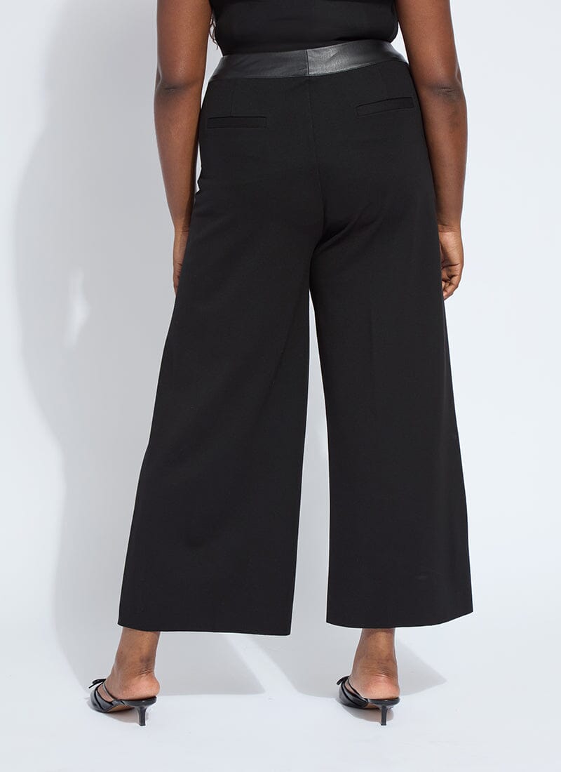 Lysse Denver Hi Waist Wide Leg Ponte Curvy (28" Inseam) Black