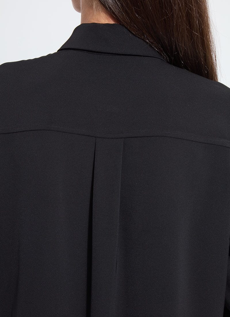 Lysse Lizeth Embellished Tuxedo Shirt Black