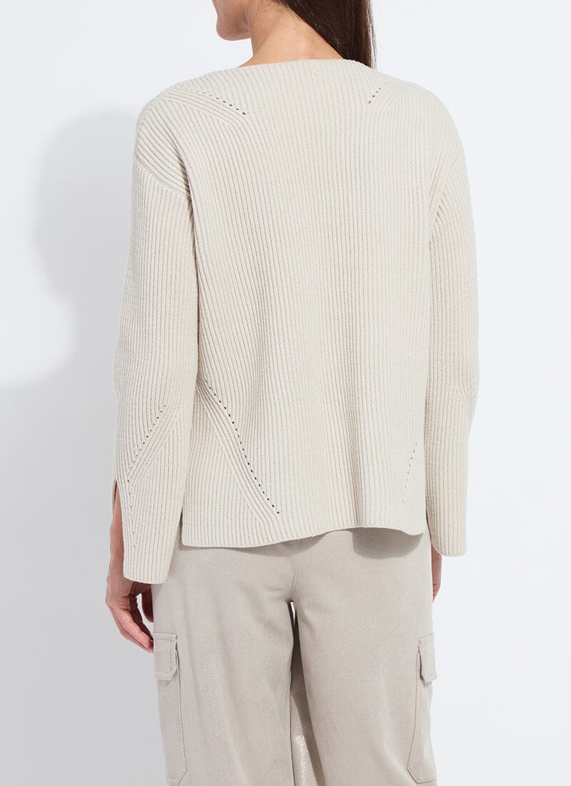 Lysse Ximena V-Neck Cozy Sweater Liquid Soft Taupe
