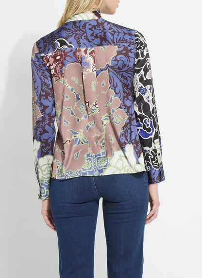 Lysse Seraphina Mock Neck Blouse Antique Garden