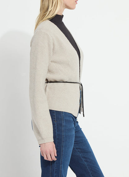 Lysse Ravenna Peplum Knitted Cardigan Refined Taupe