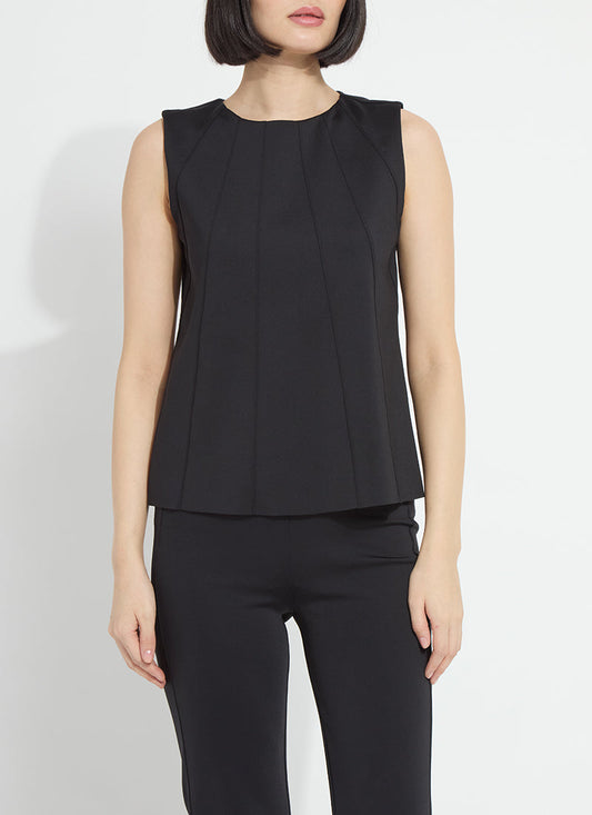 Lysse Spencer Neoprene Shell Tank Black