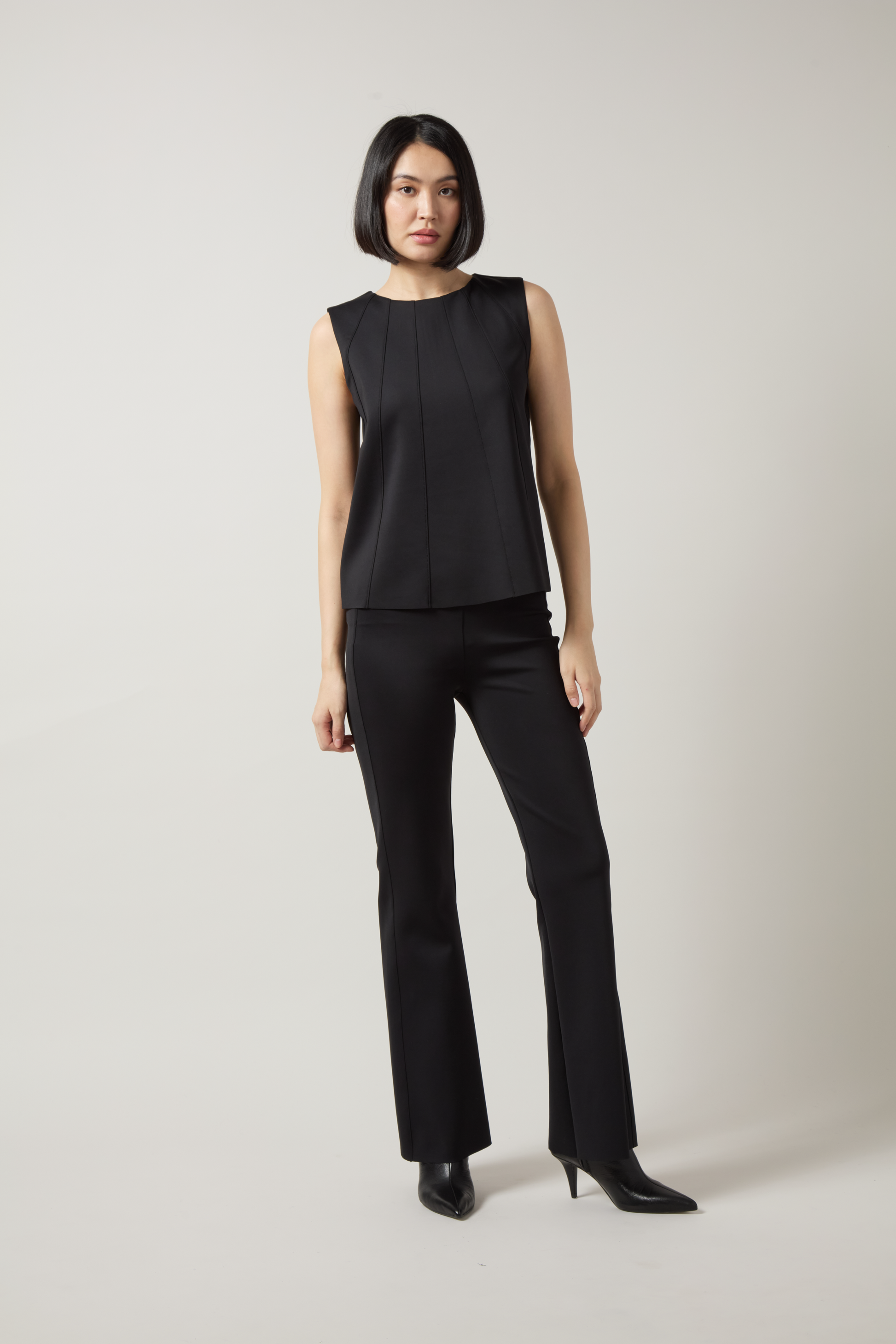 Lysse Spencer Neoprene Shell Tank Black