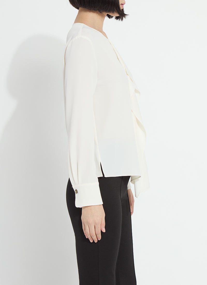 Lysse Celeste Flounced Blouse Natural Pearl
