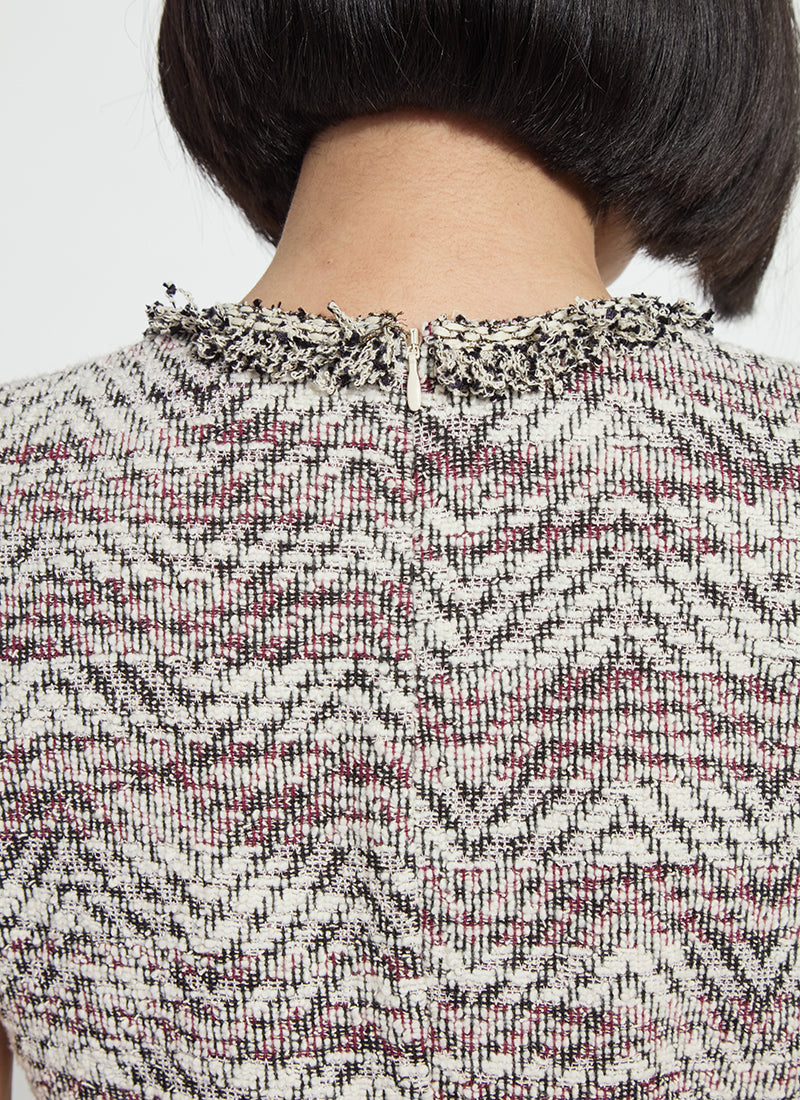 Lysse Cleo Sleeveless Tweed Shell Willow Weave Tweed