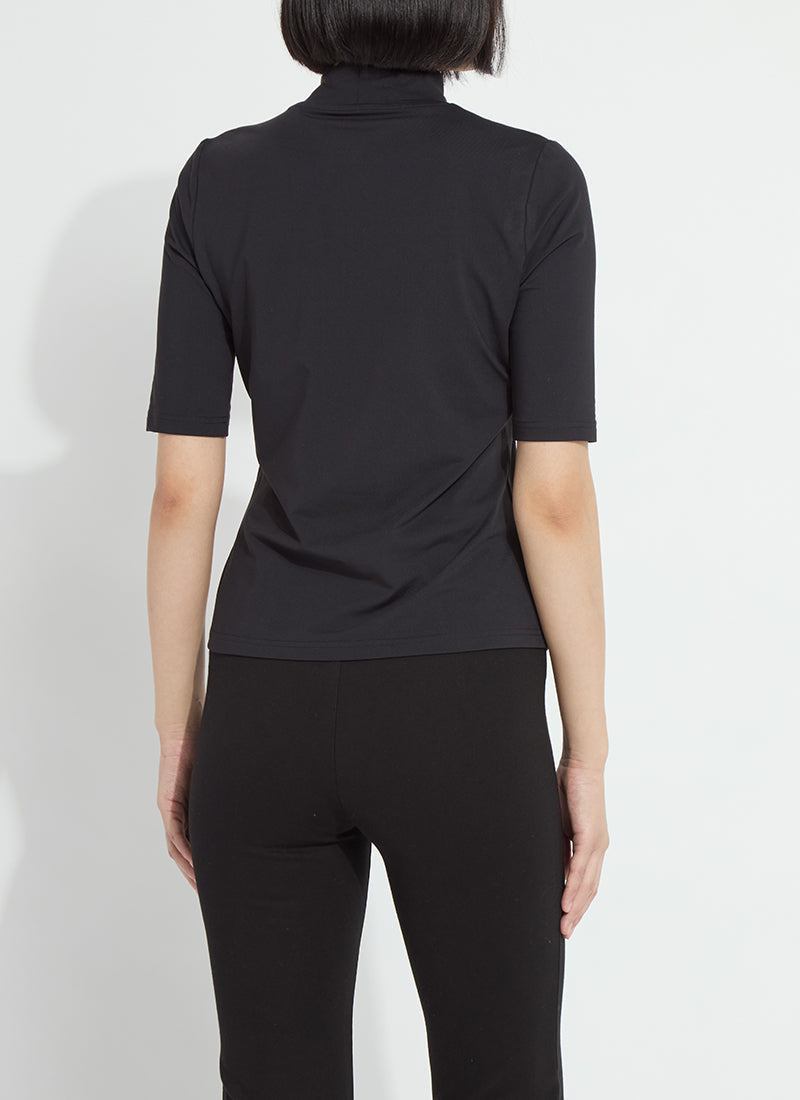 Lysse Clara Mockneck Elbow Sleeve Top Mosswood