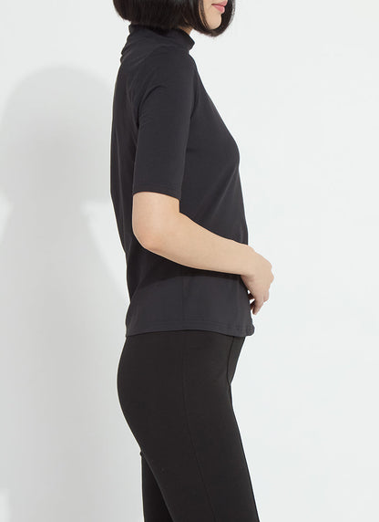 Lysse Clara Mockneck Elbow Sleeve Top Mosswood