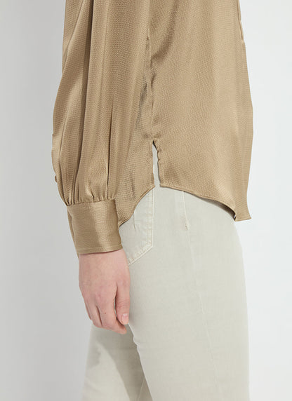 Lysse Mabel Collared Popover Shirt Golden Olive