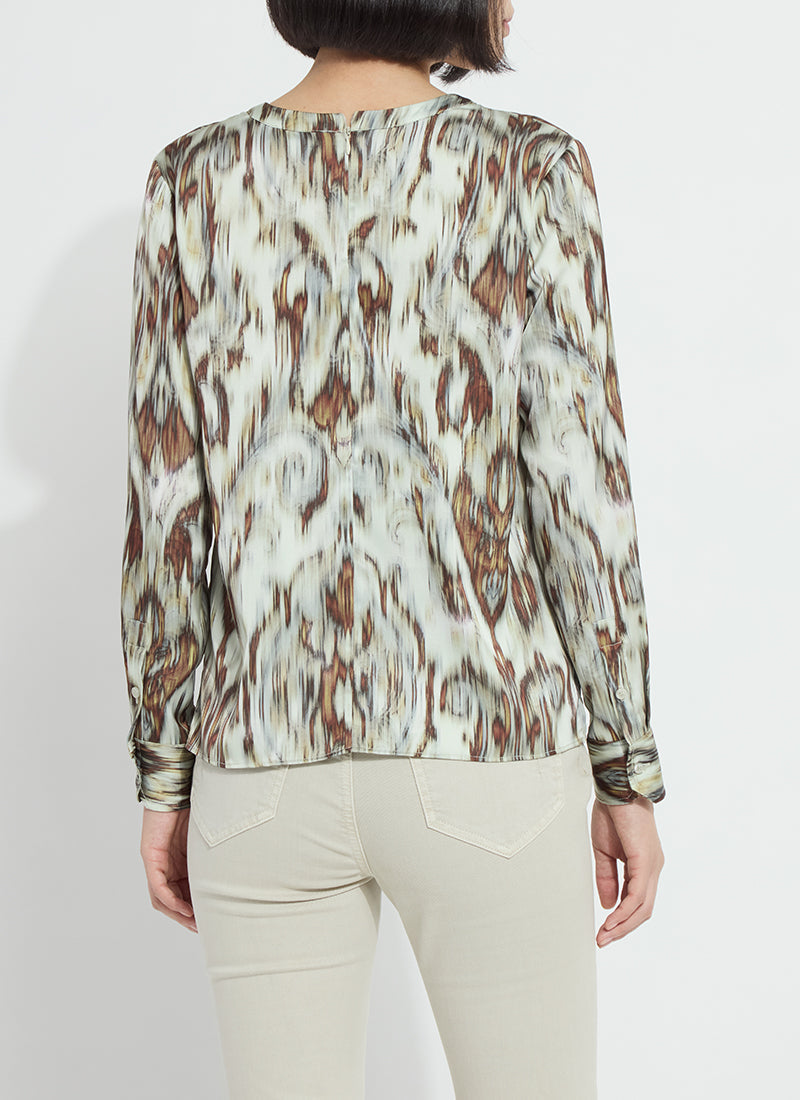 Lysse Tanni Crew Neck Blouse Woodland Paisley