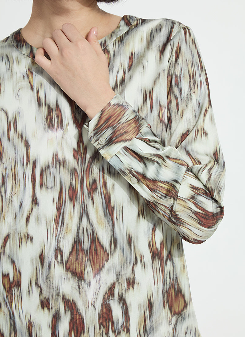 Lysse Tanni Crew Neck Blouse Woodland Paisley