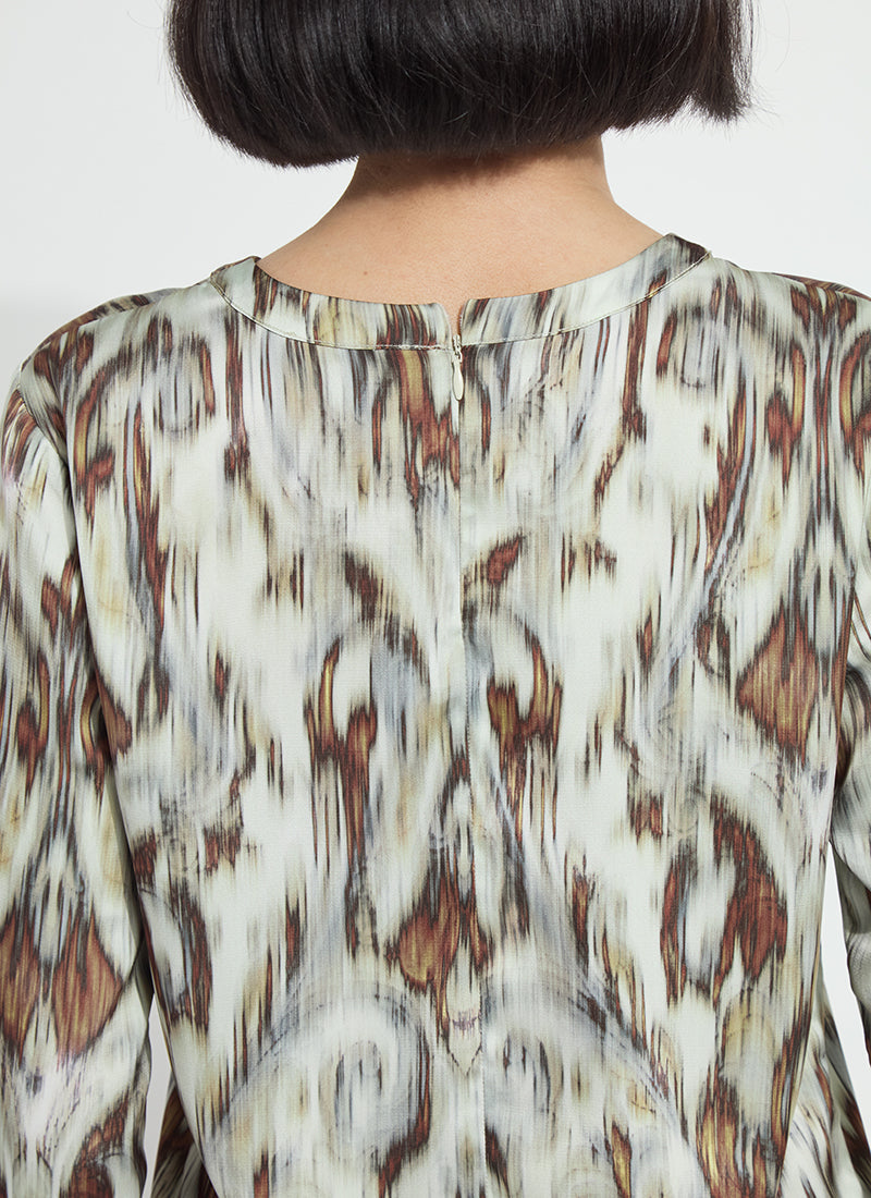 Lysse Tanni Crew Neck Blouse Woodland Paisley