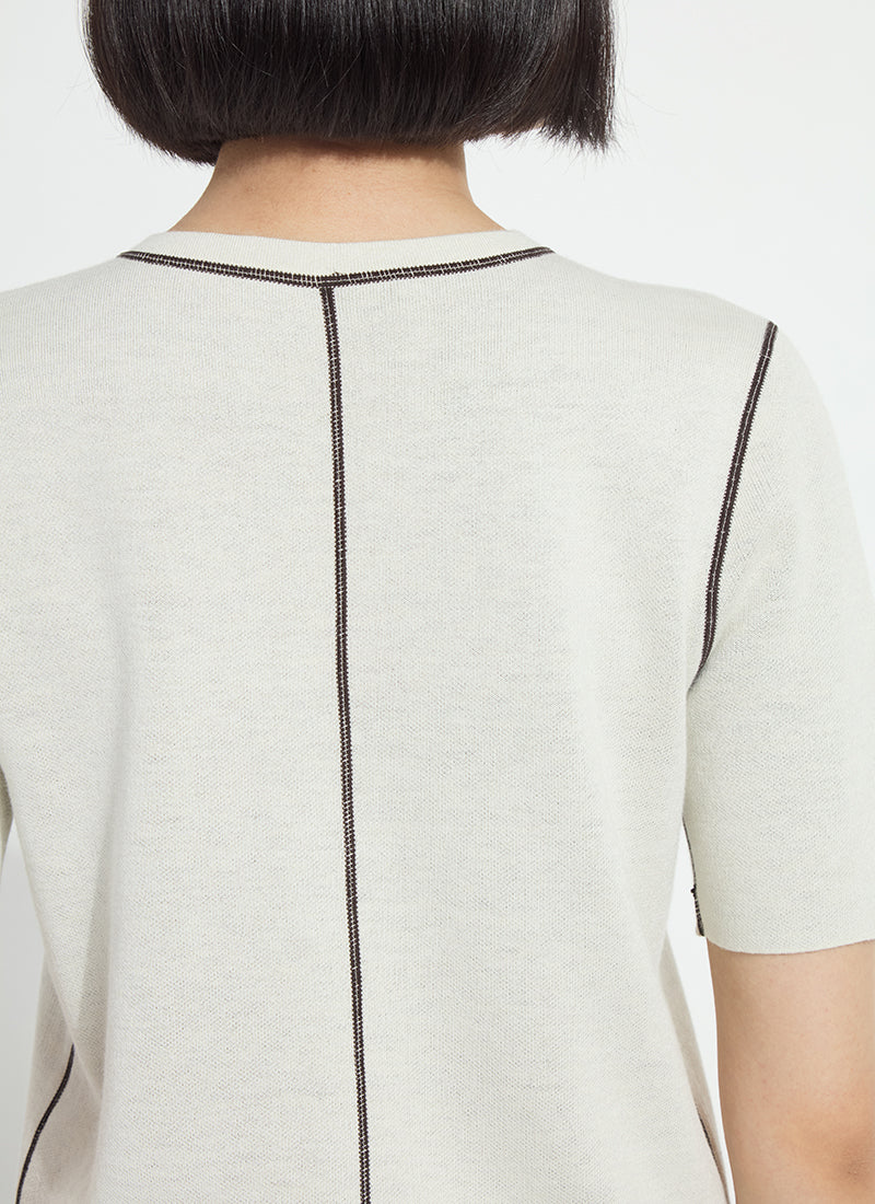 Lysse Odessa Reversible Knit Short Sleeve Tee Refined Taupe/Double Espresso