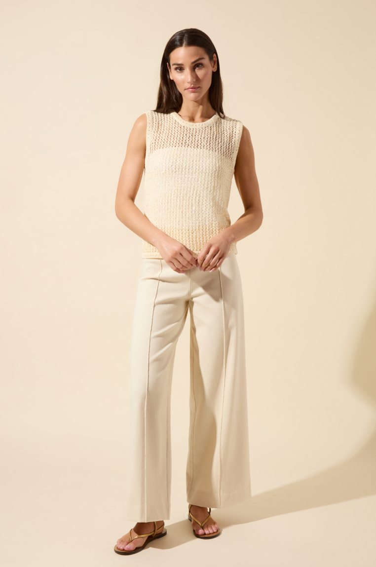 Lysse Avery Sequined Knit Shell Coco Sequins