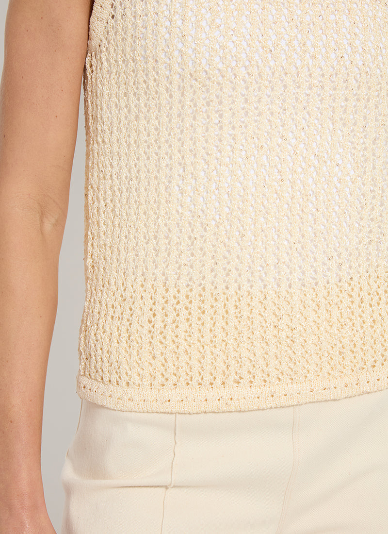 Lysse Avery Sequined Knit Shell Coco Sequins