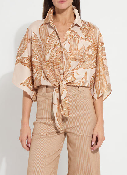 Lysse Nilza Tie Dolman Sleeve Shirt Sol De Sal