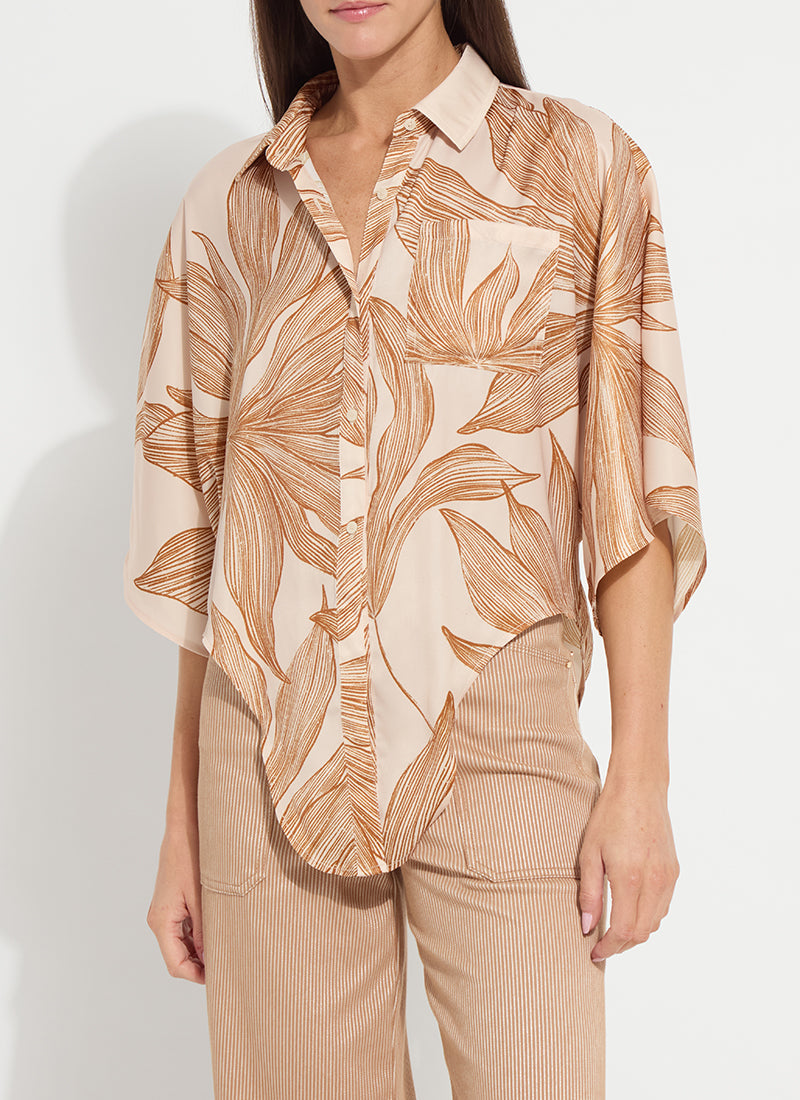 Lysse Nilza Tie Dolman Sleeve Shirt Sol De Sal