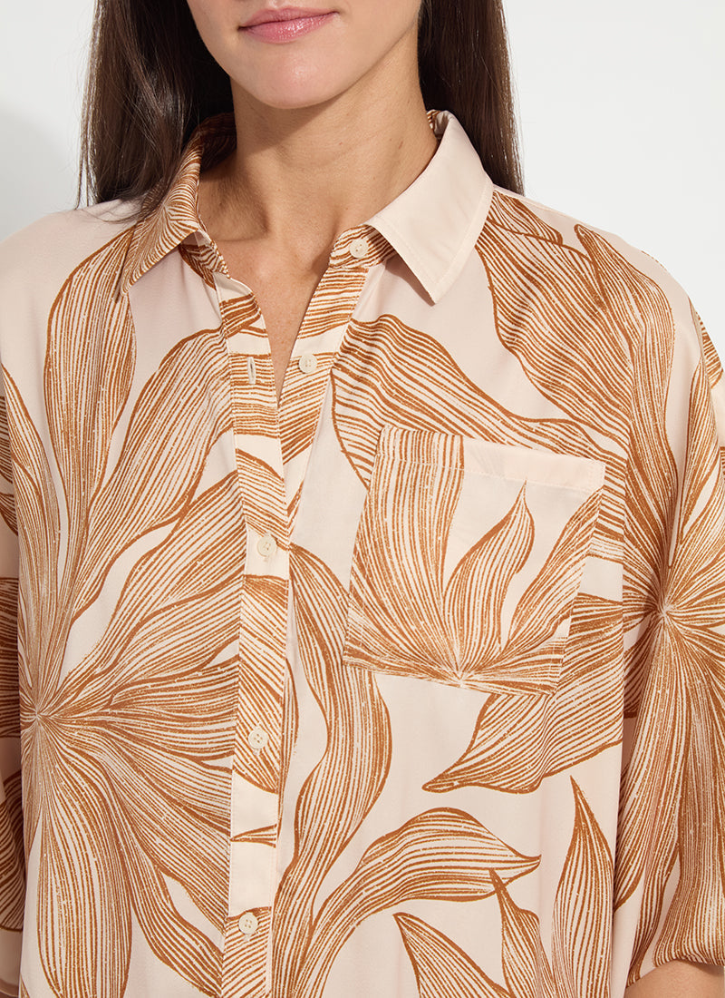 Lysse Nilza Tie Dolman Sleeve Shirt Sol De Sal