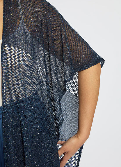Lysse Riva Mesh Sequin Shrug - Capri Blue Sequins Capri Blue Sequins