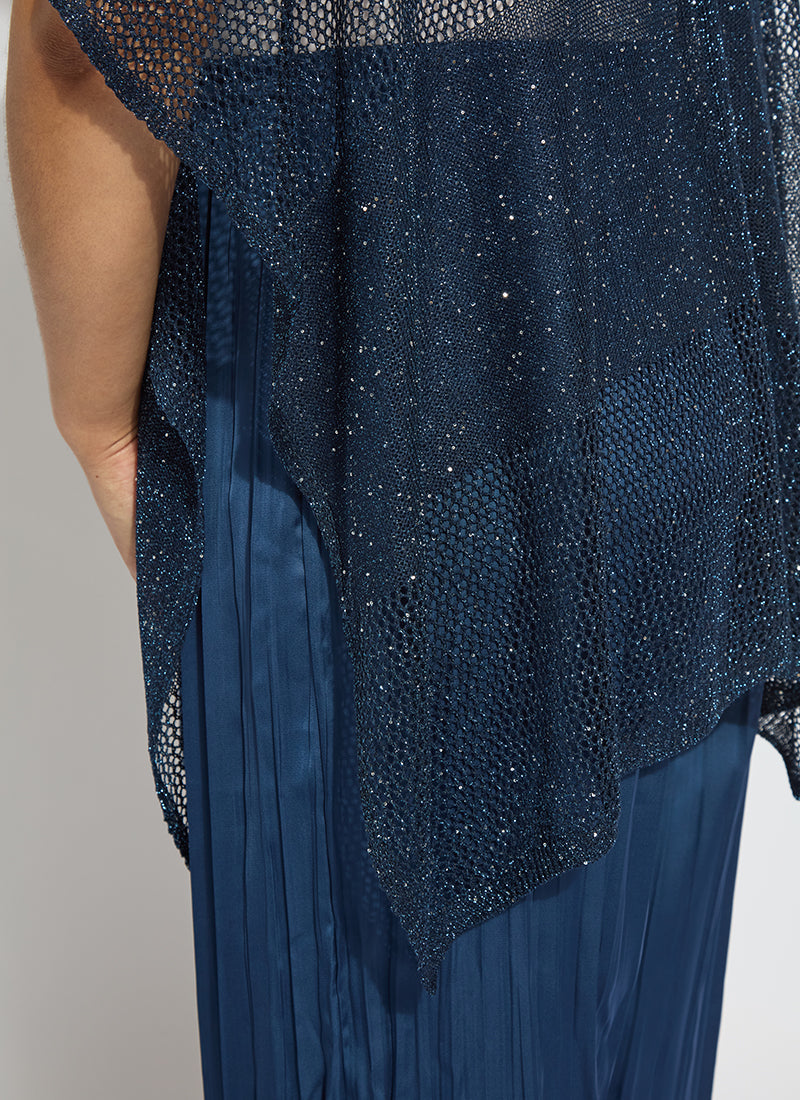 Lysse Riva Mesh Sequin Shrug - Capri Blue Sequins Capri Blue Sequins