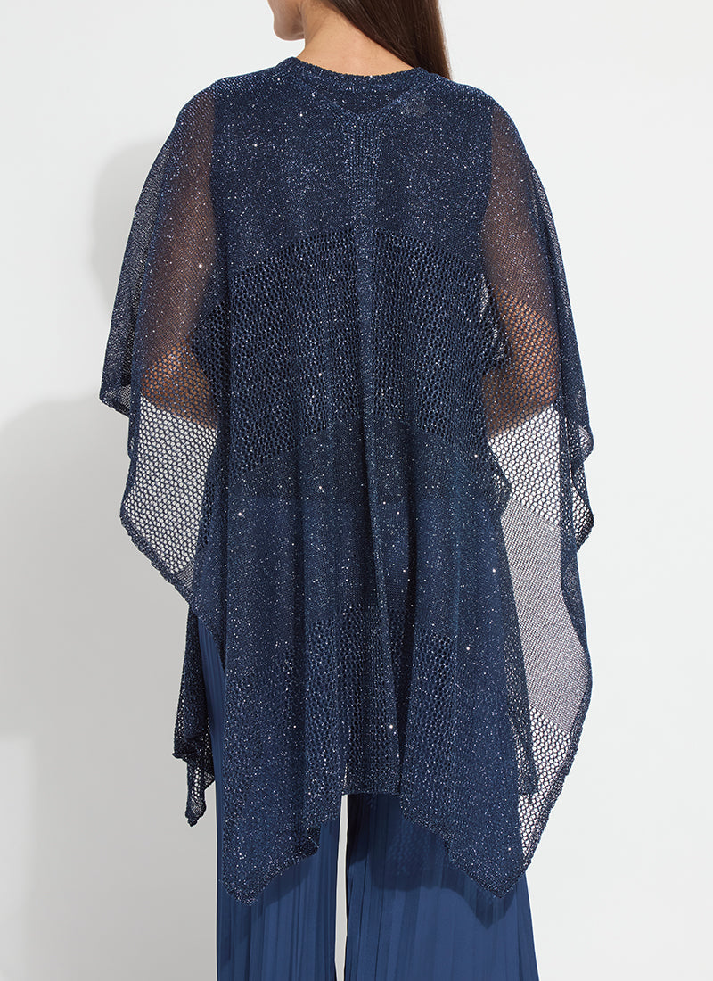 Lysse Riva Mesh Sequin Shrug - Capri Blue Sequins Capri Blue Sequins