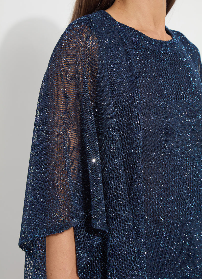 Lysse Riva Mesh Sequin Shrug - Capri Blue Sequins Capri Blue Sequins