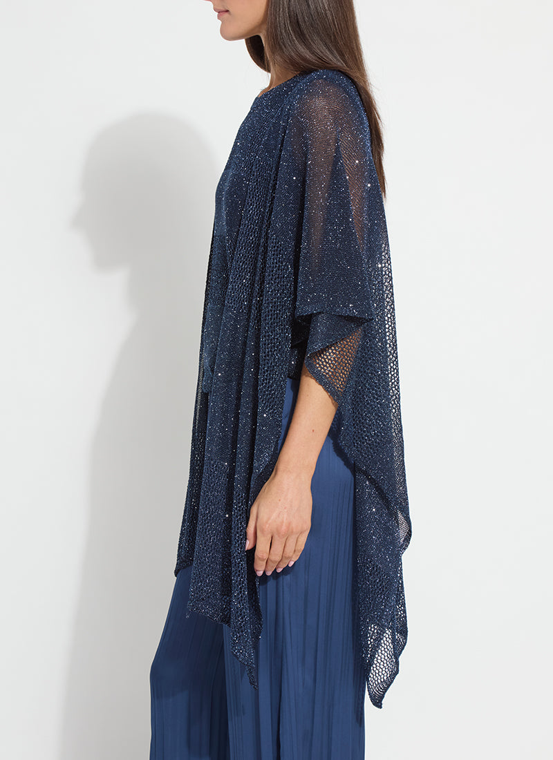 Lysse Riva Mesh Sequin Shrug - Capri Blue Sequins Capri Blue Sequins