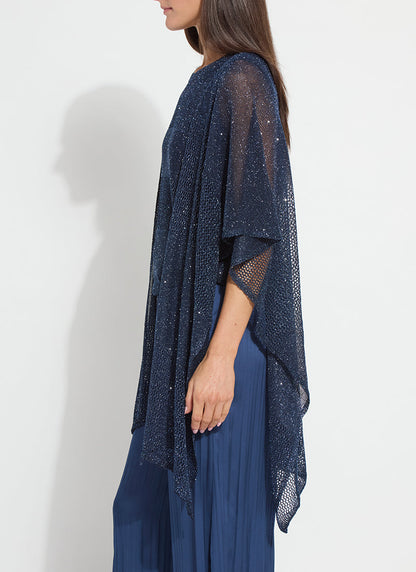 Lysse Riva Mesh Sequin Shrug - Capri Blue Sequins Capri Blue Sequins