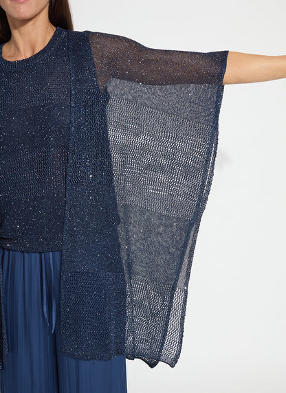 Lysse Riva Mesh Sequin Shrug - Capri Blue Sequins Capri Blue Sequins