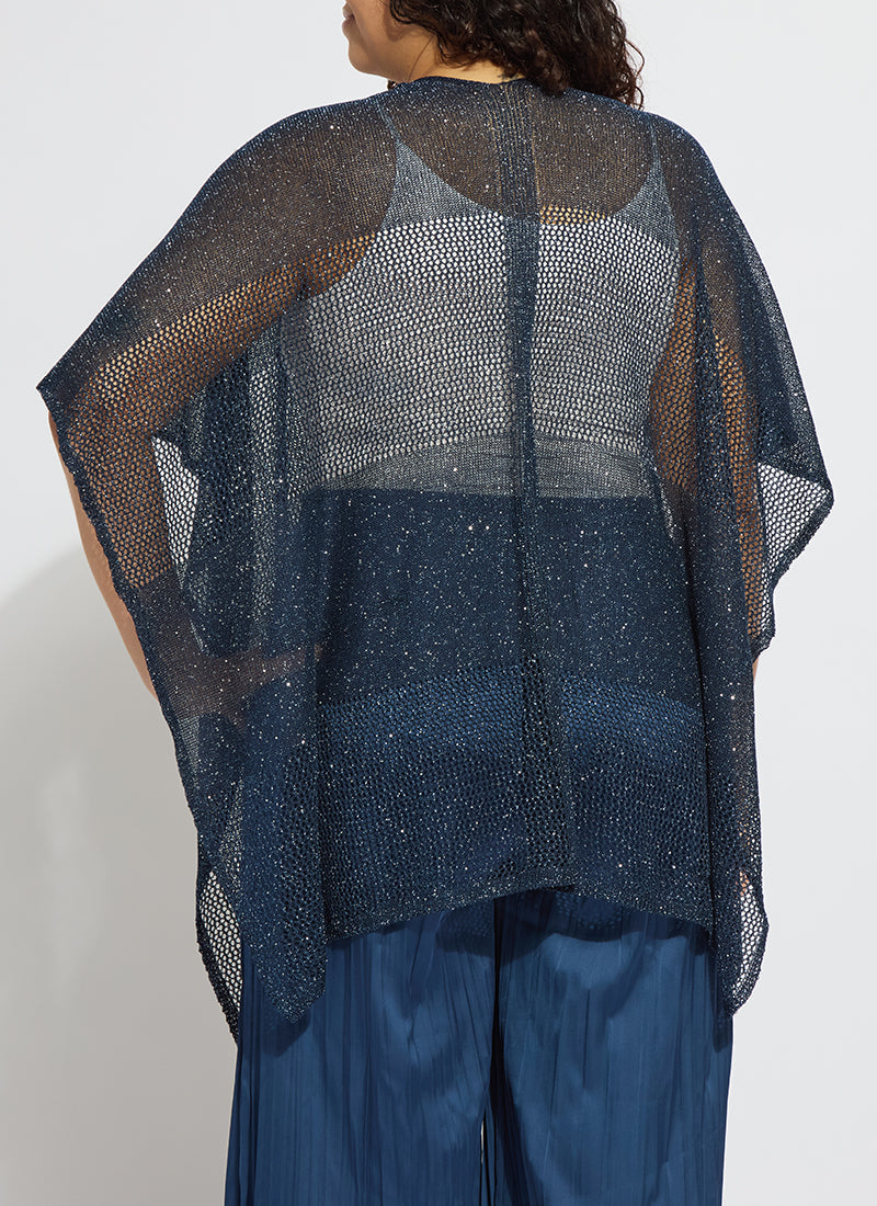 Lysse Riva Mesh Sequin Shrug - Capri Blue Sequins Capri Blue Sequins