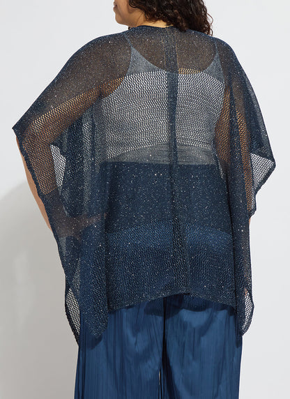 Lysse Riva Mesh Sequin Shrug - Capri Blue Sequins Capri Blue Sequins