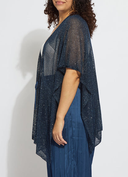 Lysse Riva Mesh Sequin Shrug - Capri Blue Sequins Capri Blue Sequins