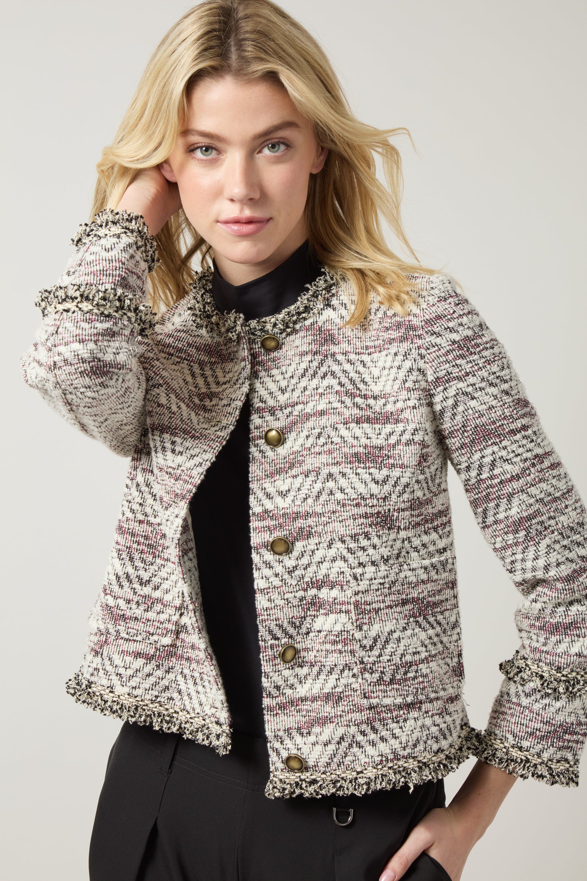 Lysse Cleo Tweed Jacket Willow Weave Tweed