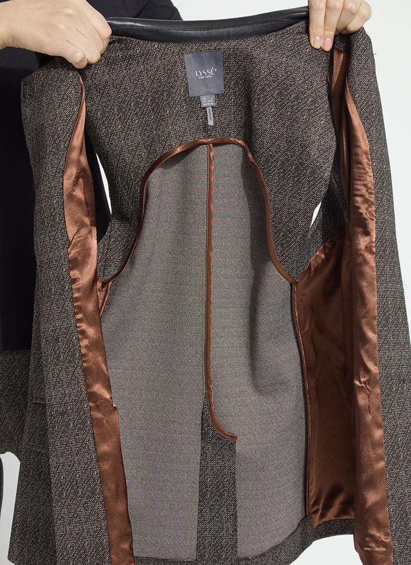 Lysse Frankie Sleeveless Blazer Speckled Salt and Pepper