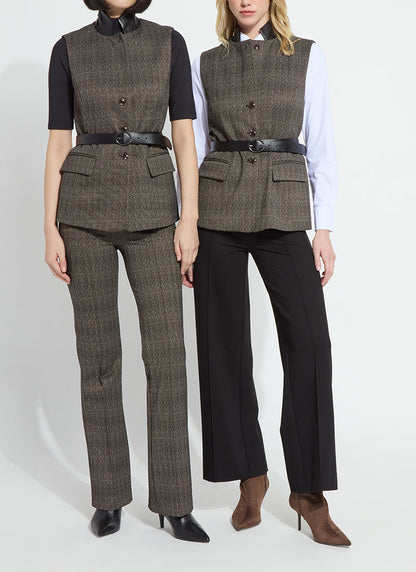 Lysse Frankie Sleeveless Blazer Speckled Salt and Pepper