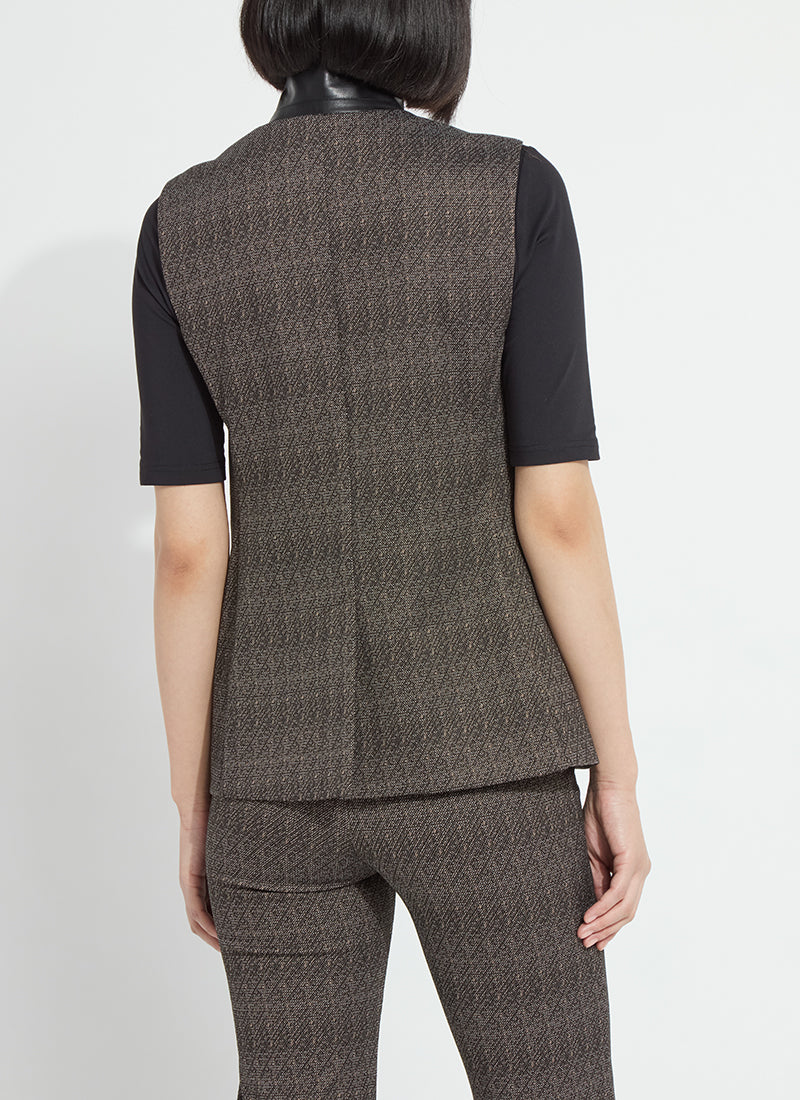 Lysse Frankie Sleeveless Blazer Speckled Salt and Pepper