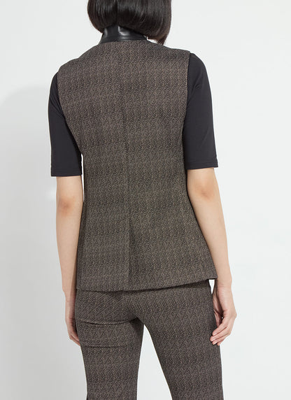 Lysse Frankie Sleeveless Blazer Speckled Salt and Pepper