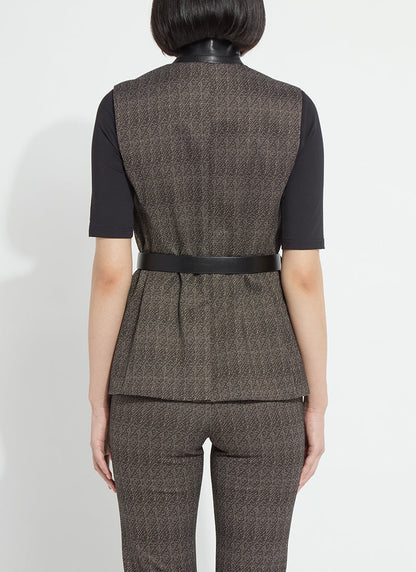 Lysse Frankie Sleeveless Blazer Speckled Salt and Pepper