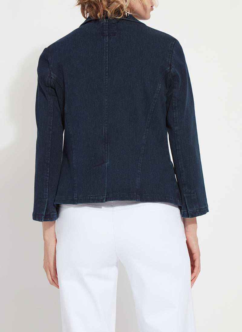 Lysse Della Denim Cropped Blazer Indigo