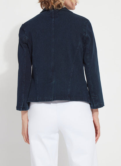 Lysse Della Denim Cropped Blazer Indigo