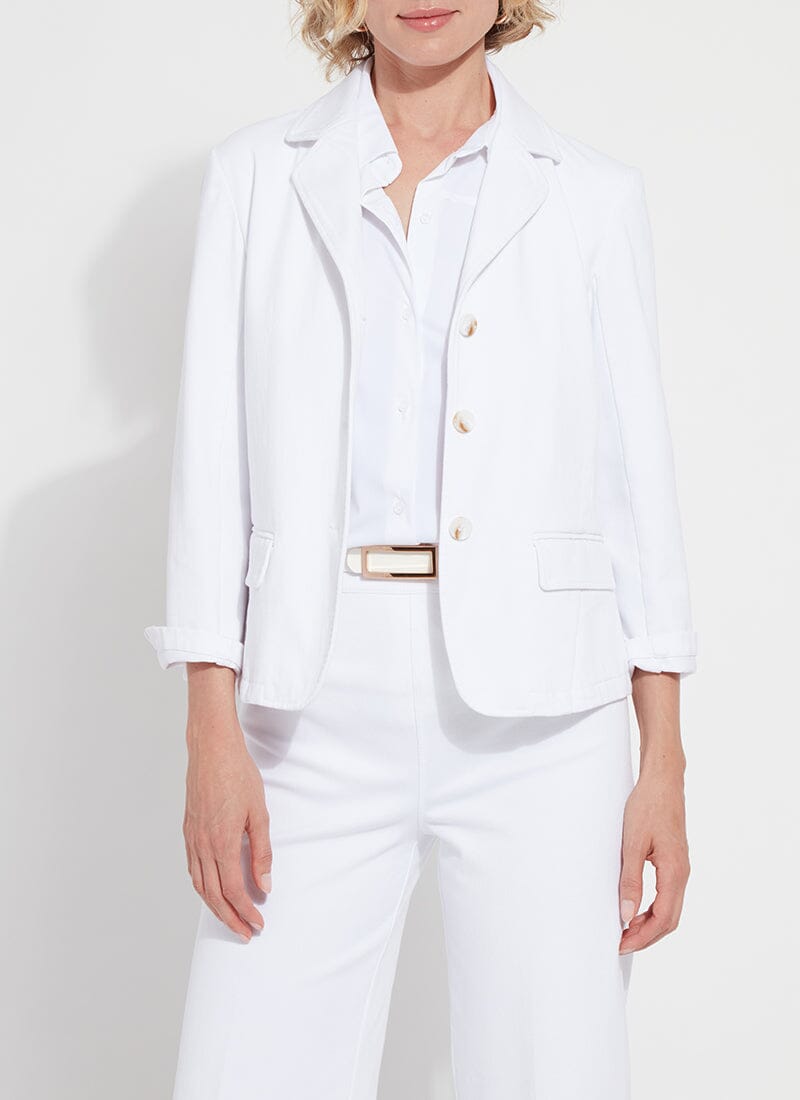 Lysse Della Denim Cropped Blazer Indigo