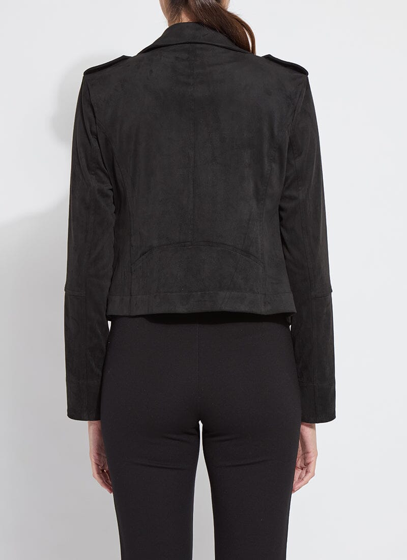 Lysse Amelia Moto Vegan Suede Jacket Black