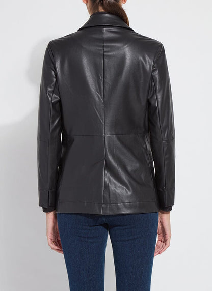 Lysse Versatile Vegan Leather Blazer Black