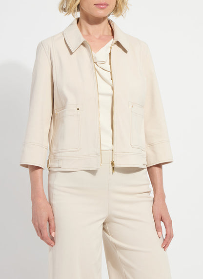 Lysse Nylah Detail Crop Jacket Crisp Chino